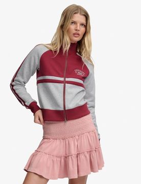 Superdry Damen Cult Jacke mit Lockerer Passform Red - Größe: 44