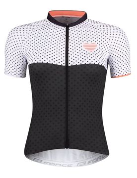 Maglia ciclismo donna POINT LADY bianco nero