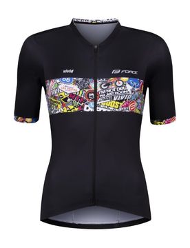 Maglia ciclismo donna VIVID nera