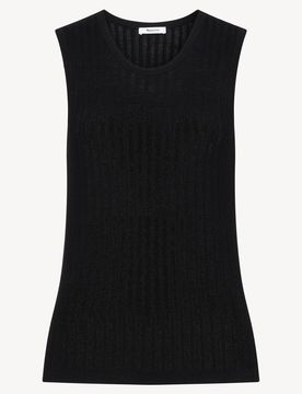 Top in maglia nero - M