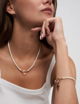 Bracciale oro rosa - 18cm