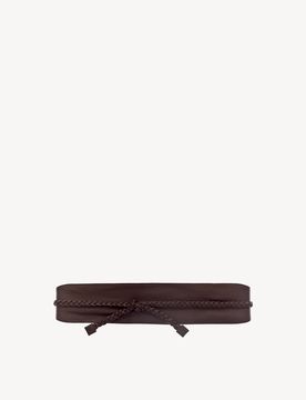 Cintura di pelle marrone - XL