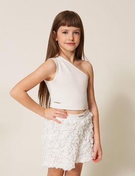 Twinset Top asymétrique avec logo