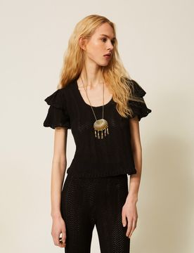Twinset Pull ajusté avec volants