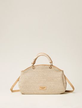 Twinset Sac bowling effet raphia