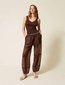Twinset Top en maille avec volants