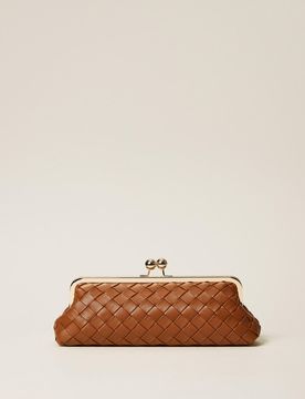 Sacs - Pochette tressée à la main, Cuir, Effet cuir, Taille Unique