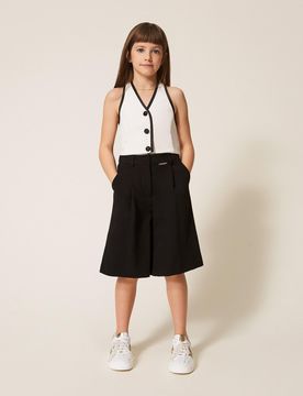 Twinset Bermuda en crêpe avec plis