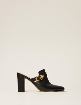 Twinset Mules en cuir avec boucle