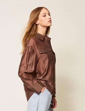 Chemise en voile avec poches