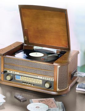 Musikanlage "Plattenspieler" braun