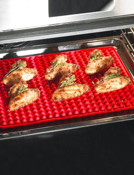 Backofen-Matte "Fettfrei" 28 x 40 x 1 rot