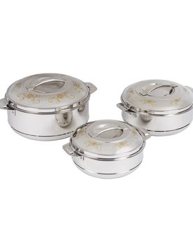 Thermoschüssel "Galant", Edelstahl silber gold