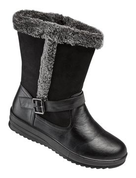 Winter-Kuschel-Stiefel "Sarah" 40 schwarz