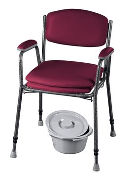 Toilettenstuhl "Komfort" grau rot