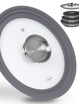 ® Universal Glasdeckel 24/26/28 mit Aroma-Funktion Grau