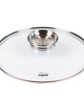 ® Glasdeckel 28 cm mit Aroma-Deckel Edelstahl