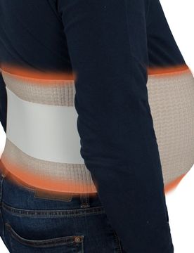 ® XXL Nierenwärmer mit Stützf, stark eins.beige, gerauht