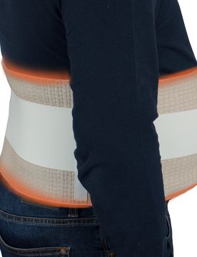 ® XXL Nierenwärmer mit Stützf, extra stark eins.beige, gerauht