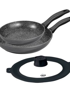 ® Pfannen-Set 3-teilig 24/28 mit Deckel - Schwarz