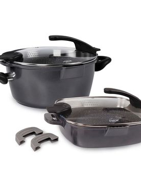 ® FUTURE Kochgeschirr-Set 4-teilig mit Deckeln - Schwarz