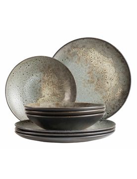 Mäser Teller Set, Steinzeug Carellia