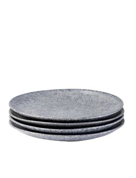 Dessertteller-Set, Steinzeug Moos'N'Stein