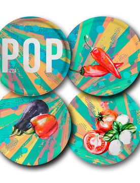 Mäser Pizzateller, Porzellan Pop