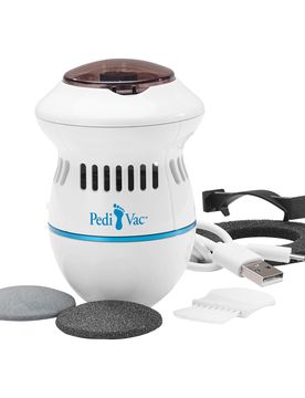 Elektrischer Hornhautentferner mit Saugfunktion "Pedi Vac" weiss