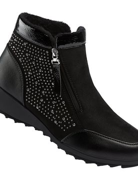 Stiefelette "Rita" mit Reißverschluss, gefüttert 37 schwarz