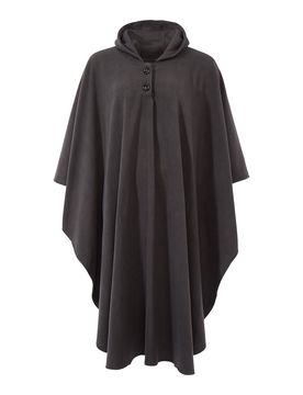 Fleece-Rollstuhl-Poncho grau