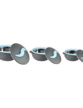 Thermo-Schüssel-Set „Matt-Effekt“, 6-teilig grau