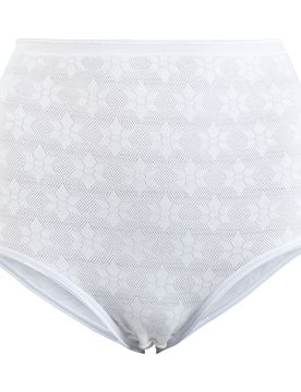 Sicherheits-Damenslip "Sternblume" 2XL weiss
