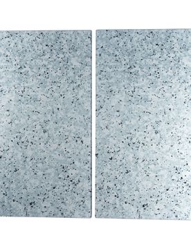 Herdabdeckplatten "Stein", 2 Stück grau