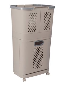 Wäschekorb-Organizer "3 in 1" beige