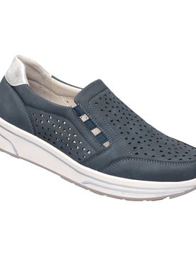 Stretch-Halbschuh mit Leder-Decksohle „Stefanie“ 36 blau