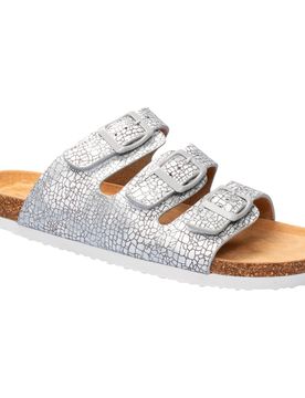 Bequem-Klettpantolette „Birgit“ 38 grau