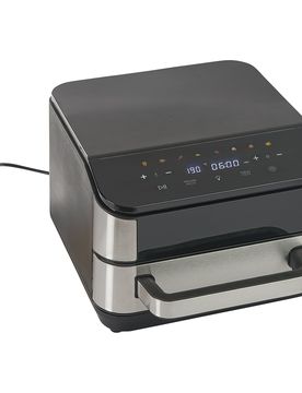 Heißluftfritteuse "Pizza", 4 l schwarz silber