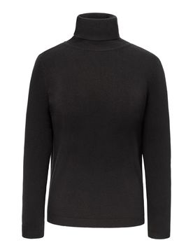 Rollkragen-Pullover„Cashmerelike“ S schwarz
