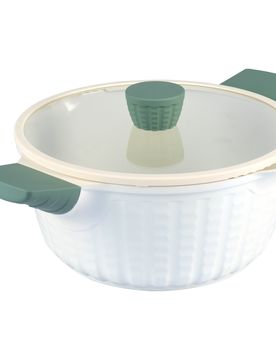Aluguss-Topf "Perfection" beige gruen