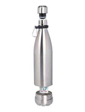 Flaschenversteck "2 in 1" silber