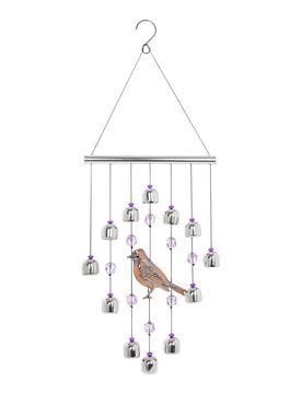 Glocken-Windspiel „Vogel-Gesang“ silber