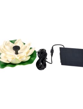 Solar-Brunnen „Seerose“ weiss