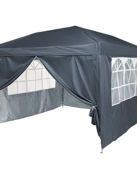 Faltpavillon „Premium“, 3x3 m grau
