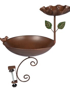 Balkon-Vogeltränke „Antik“ braun