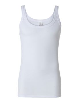 Herren Unterhemd, 3 Stück, fein gerippt XL weiss blau