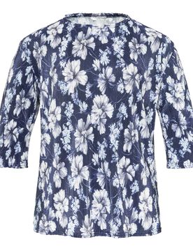 Plissee-Shirt „Anni“ blau S Damen