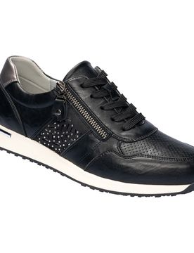 Leder-Komfort-Sneaker „Linda“ schwarz 37