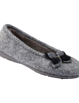 Hausschuh-Ballerina „Bärbel“ grau 39 Damen