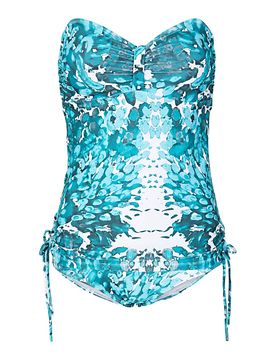 Badeanzug in Tankini-Optik blau XL Damen